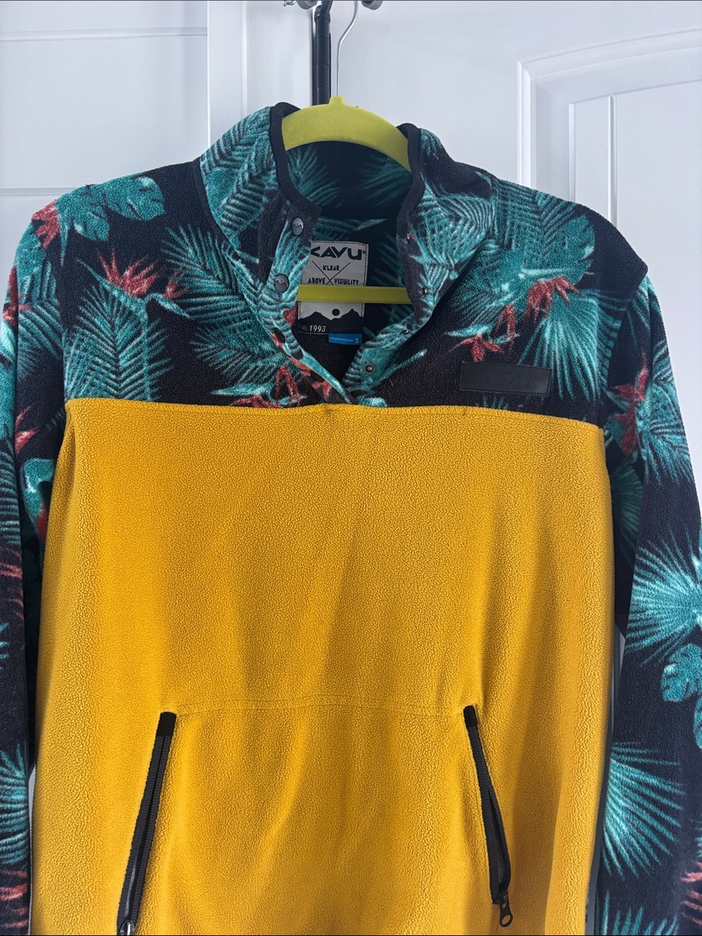 Kavu Fleece Pullover with Tropical Print - Picture 3 of 4